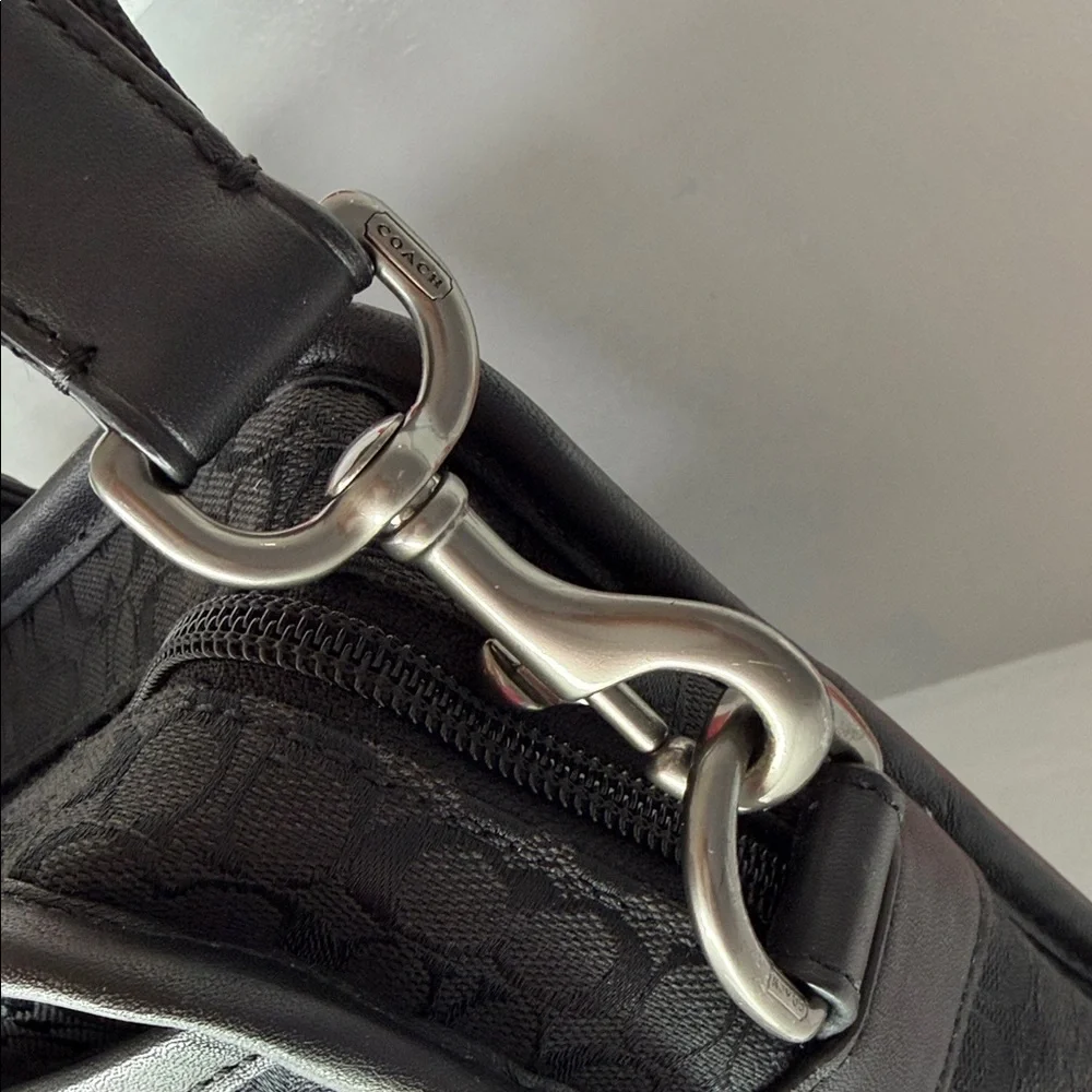 Coach F70759 Black Signature Men's Briefcase
